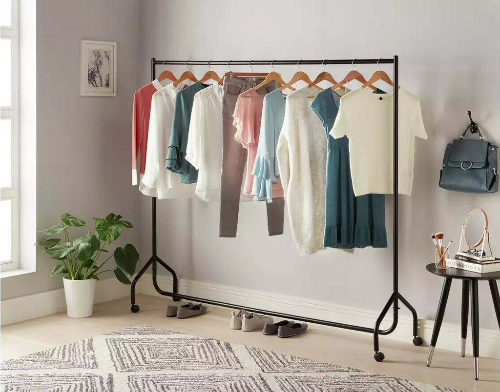 Heavy Duty 6ft Wide Clothes Rail - Black