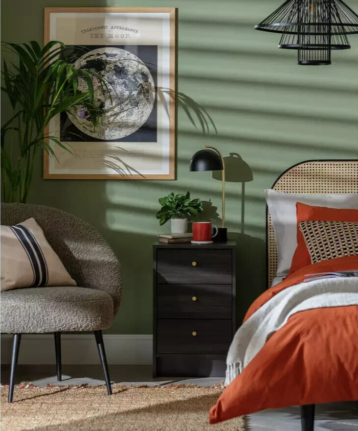Malibu 3 Drawer Bedside Table - Black Oak Effect | Cupboard