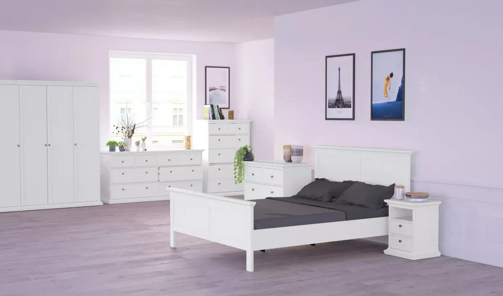 Tvilum Paris 2 Drawer Bedside Table - White ( B grade 33235 )