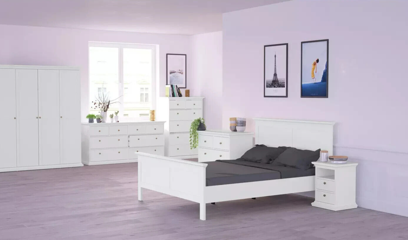 Tvilum Paris 2 Drawer Bedside Table - White ( B grade 33235 )