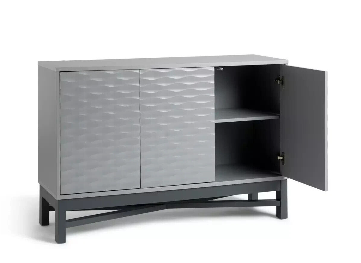 Habitat Zander Textured Large Sideboard - Grey