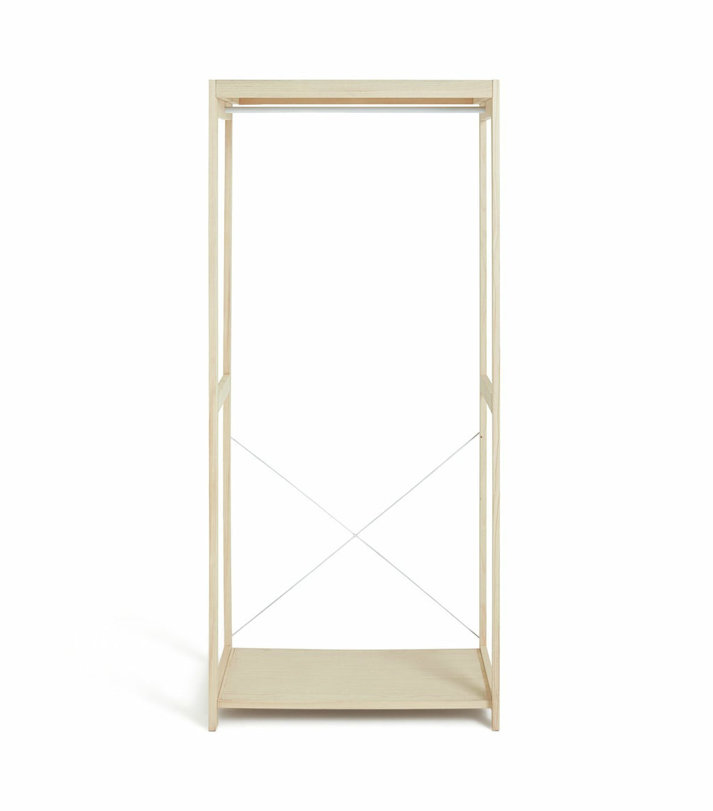 Habitat Flicka Open Single Rail Wardrobe - Pine | Clothes Rack, Hanging Rail, Sl