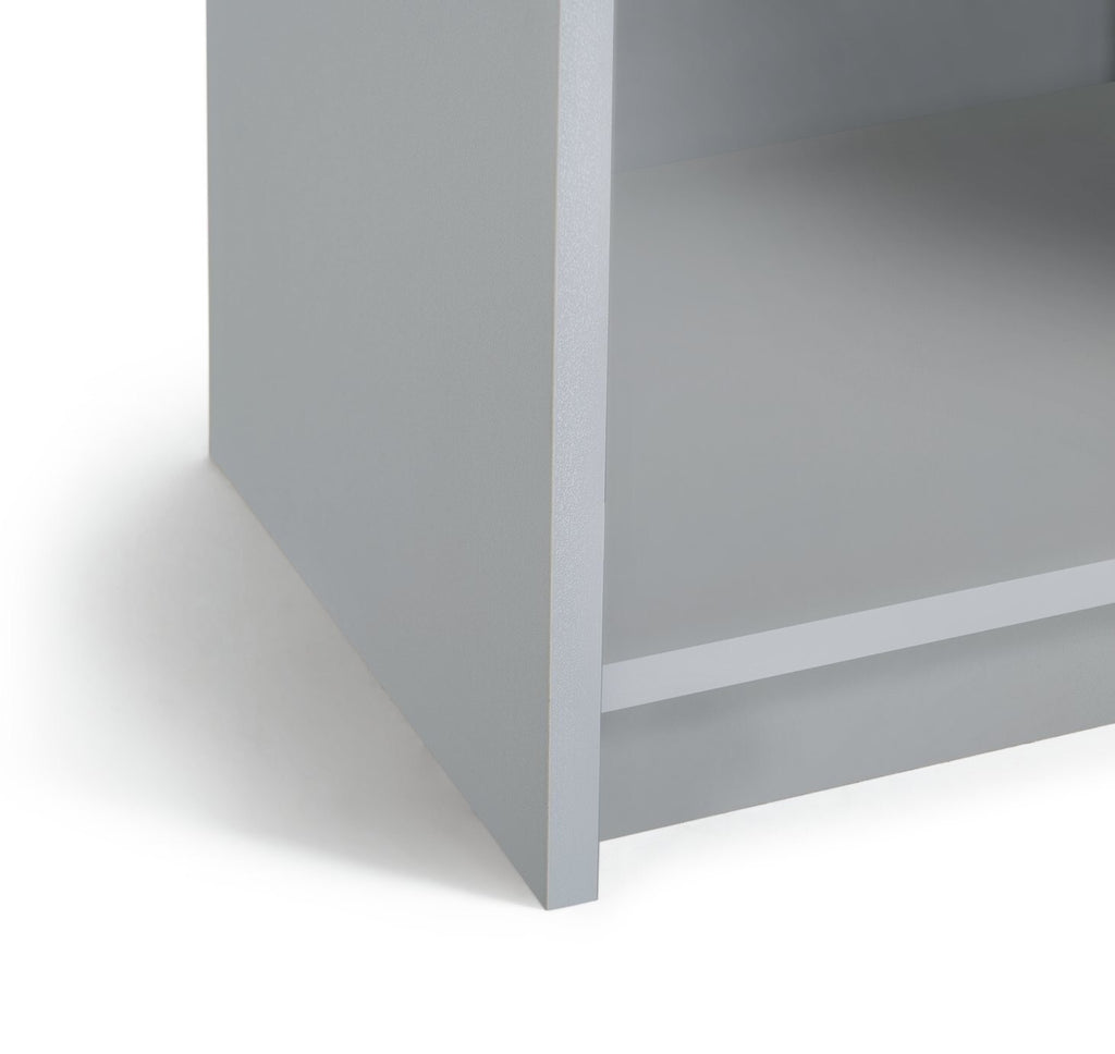 Maine Narrow 6 Shelf Bookcase - Shelving Storage Unit Display Cabinet - Grey