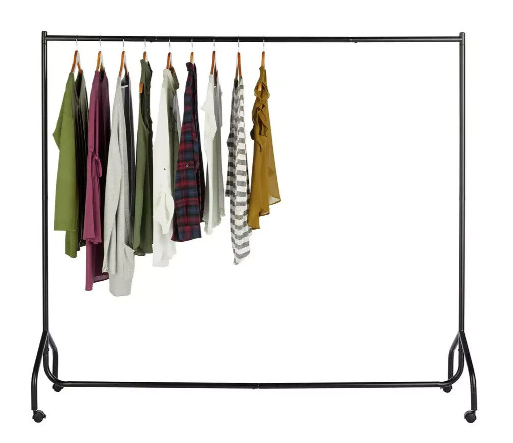 Heavy Duty 6ft Wide Clothes Rail - Black