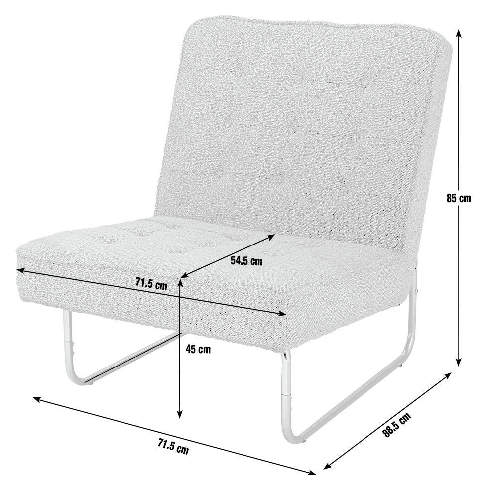 Habitat 60 Duomo Boucle Tubular Chair - Grey
