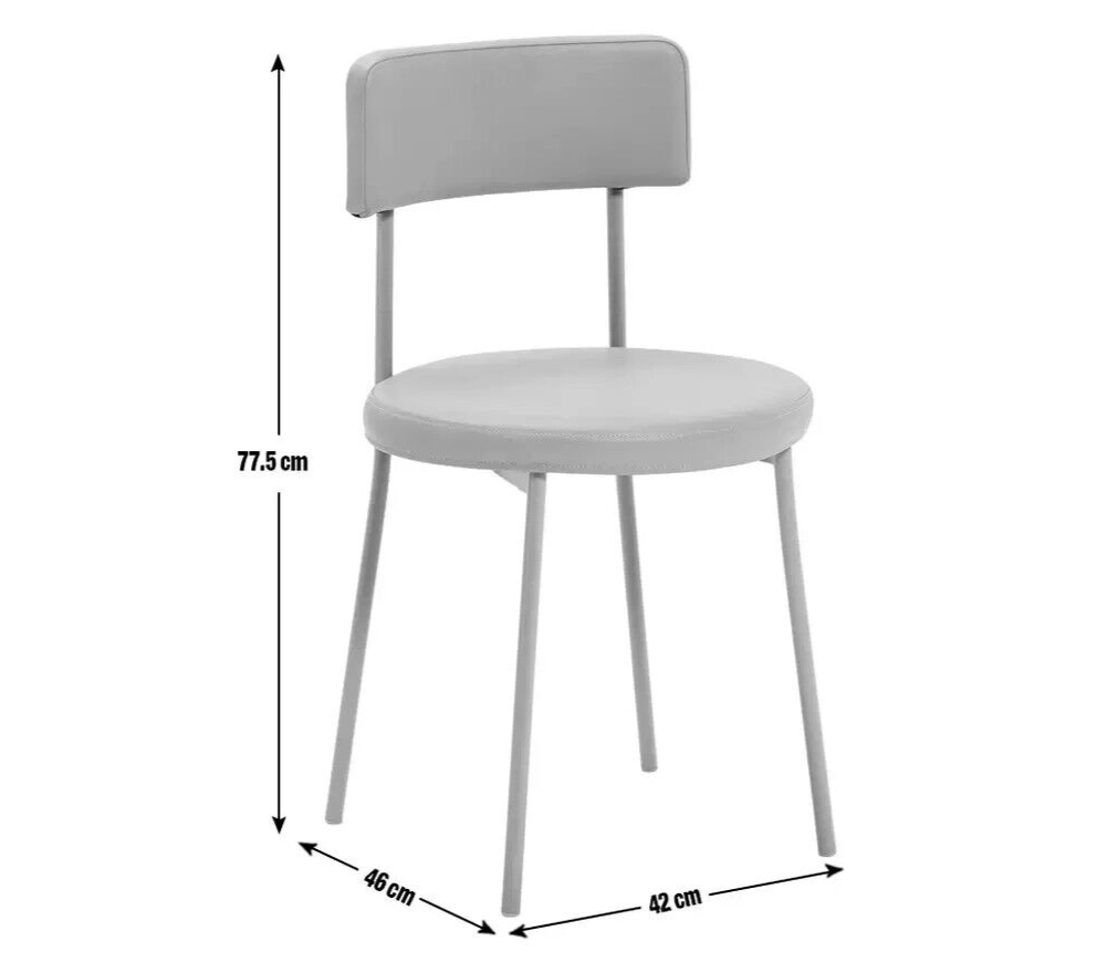 Habitat Jayla Metal Dining Table & 4 Black Chairs