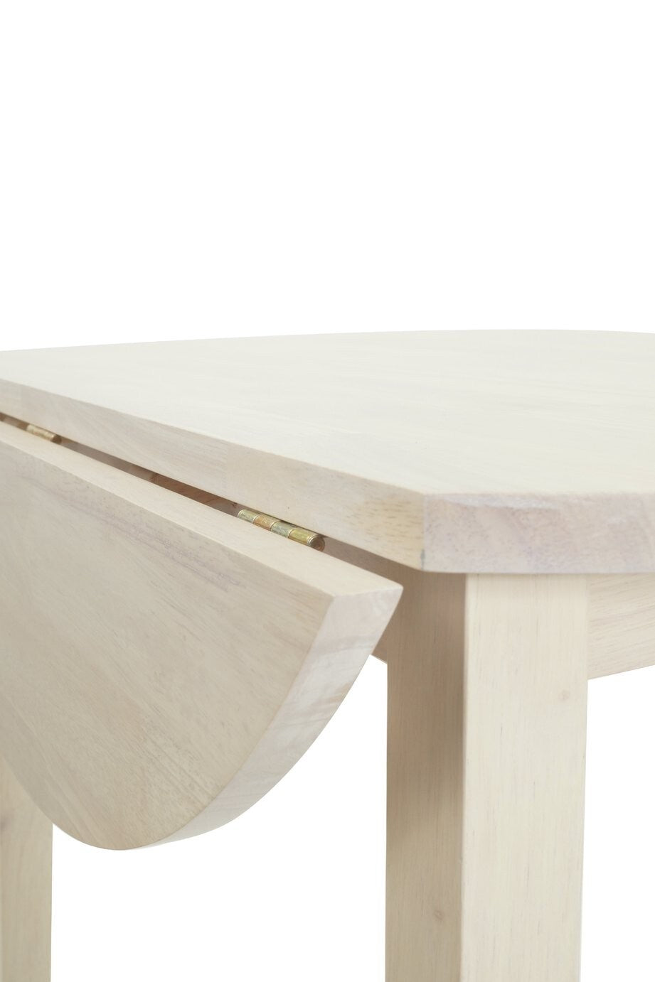 Habitat Kendal Round Solid Wood Drop Leaf Table - White Ash