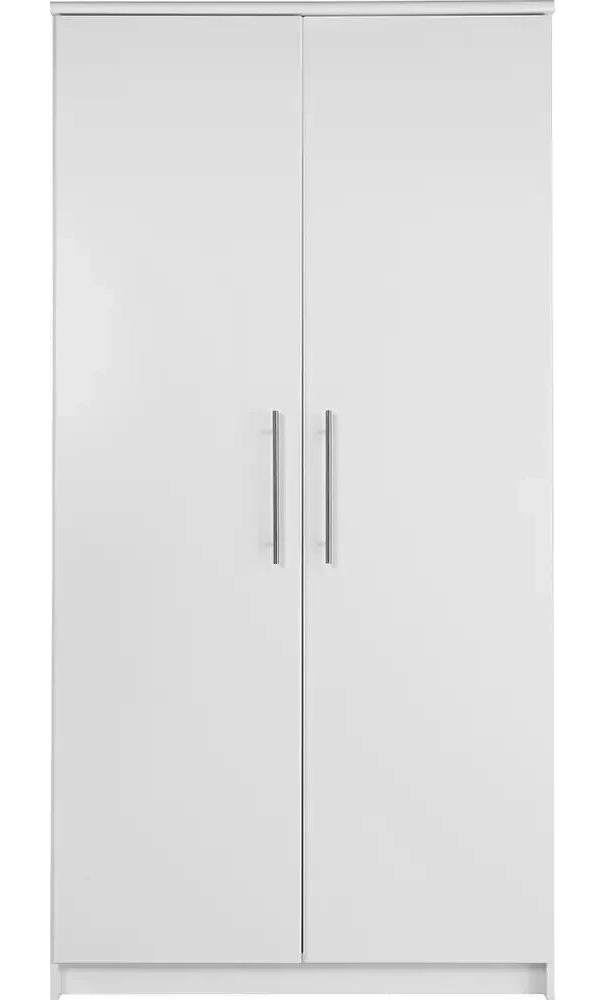 Normandy 2 Door Wardrobe - White ( B Grade 32637 )