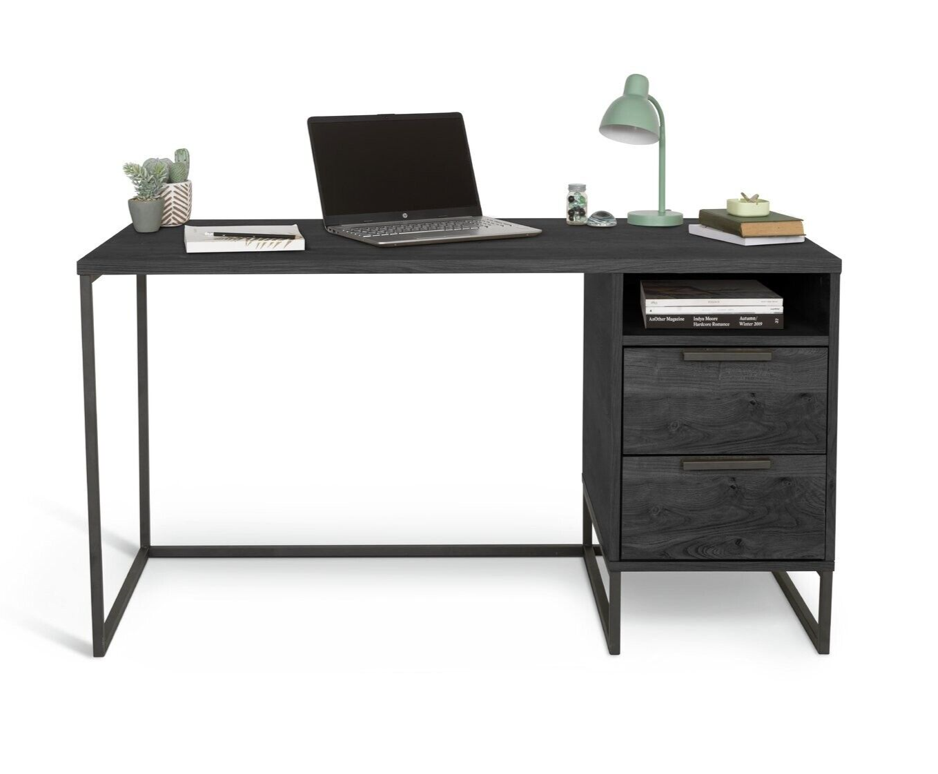 Habitat Nomad 2 Drawer Office Desk - Black ( B Grade 37164 )