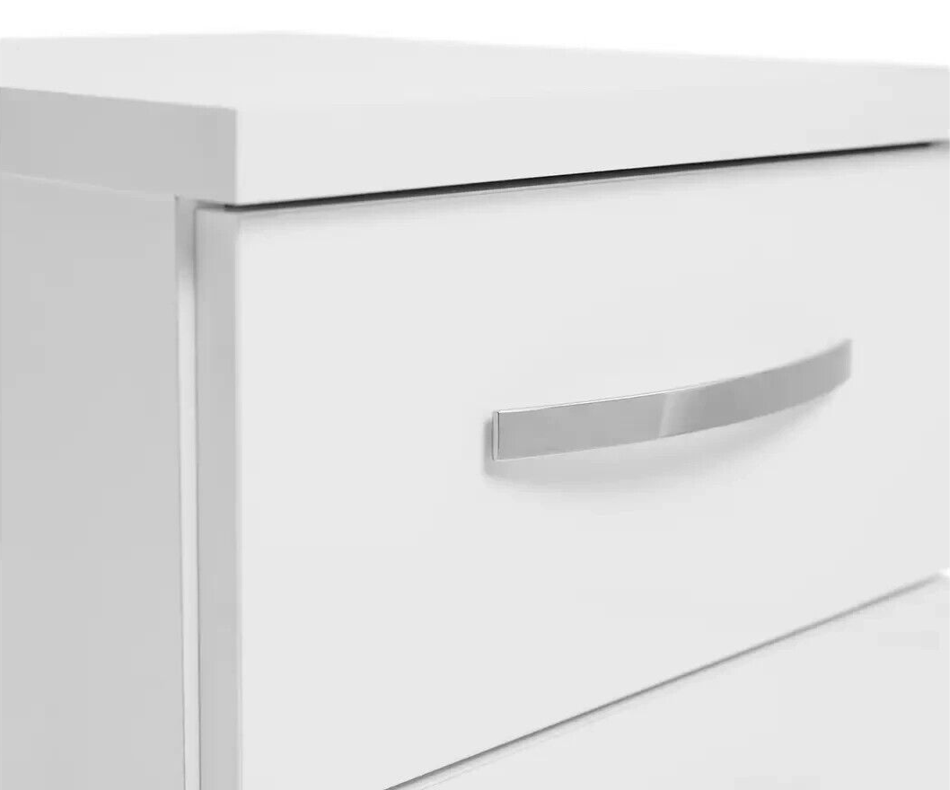 Hallingford 3 Drawer Bedside Table -White Gloss ( B grade 19046 )