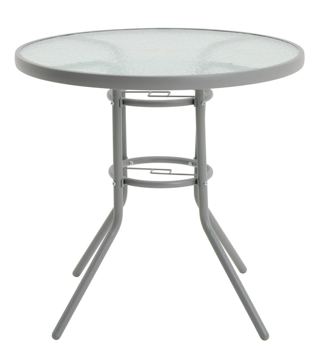 Home 4 Seater Metal Patio Set - Light Grey