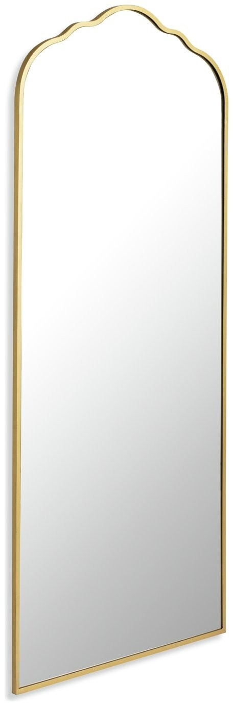Vintage Full Length Curved Mirror - Gold - 140x60cm