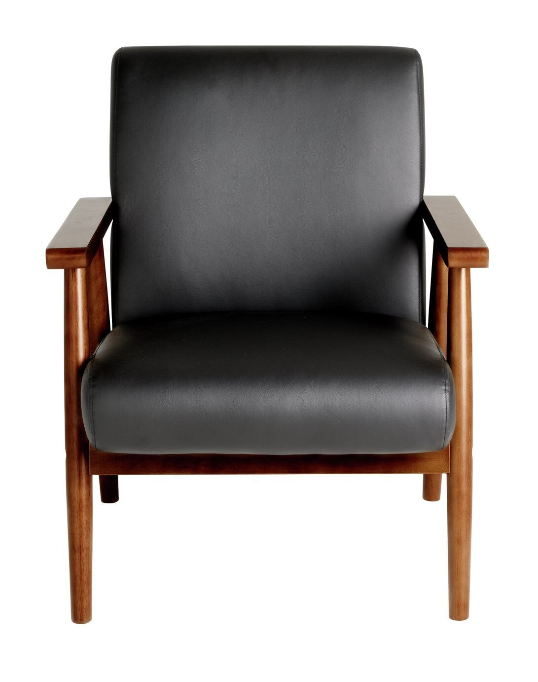 Home Watson Leather Chair - Black