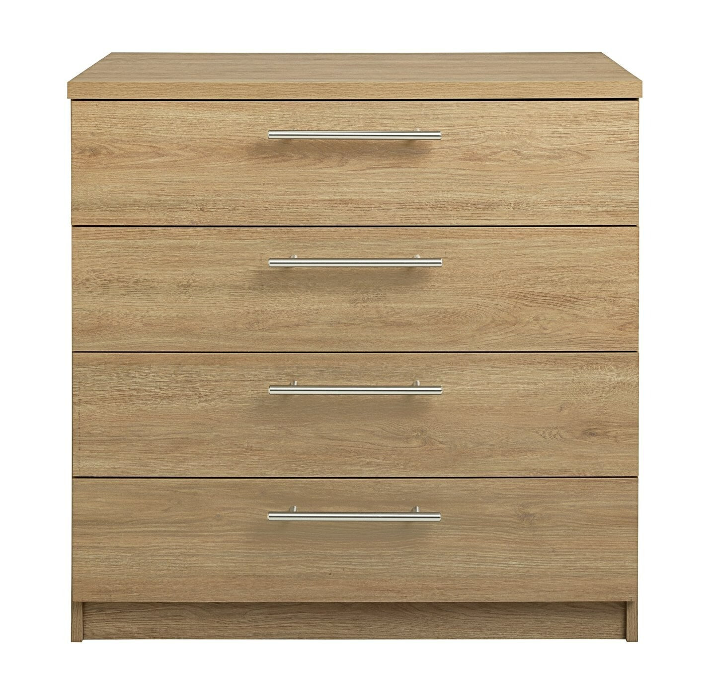 Home Brisbane 4 Drawer Chest Oak | Dresser for Bedroom Living Room ( B Grade )