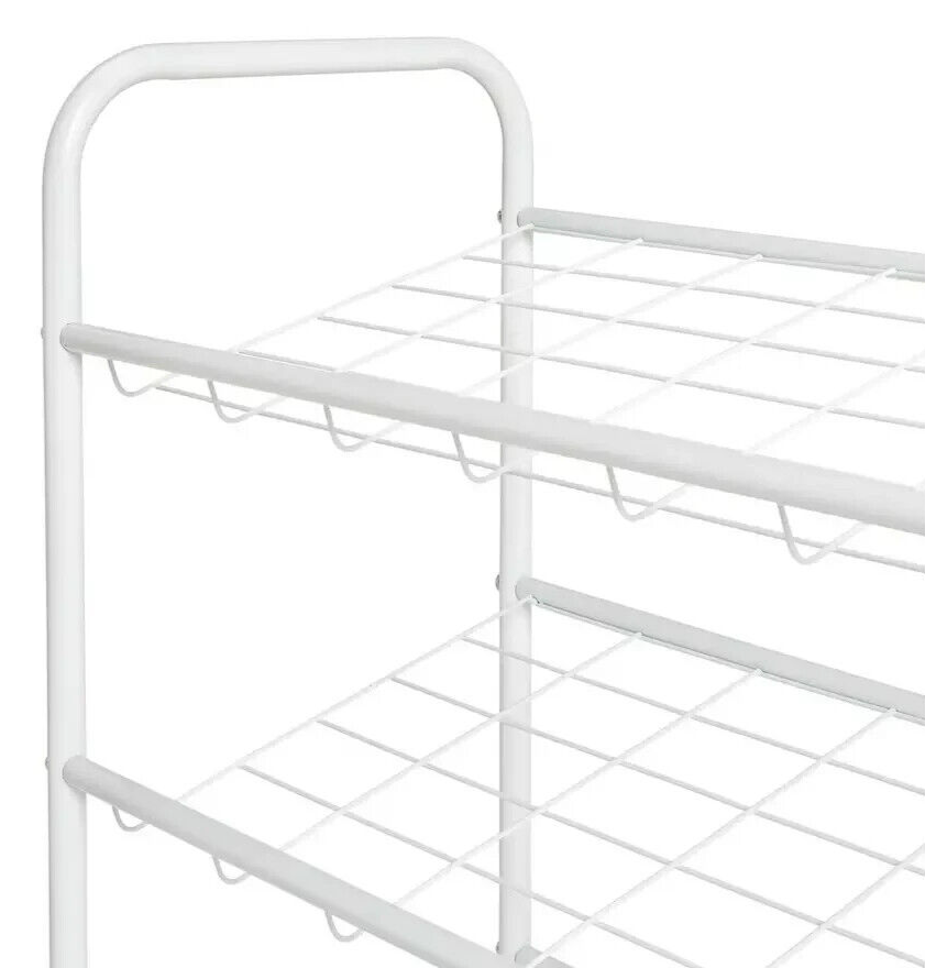 Home Jorn 6 Tier Shoe Rack White | Space Saving Storage Organizer for Entryway