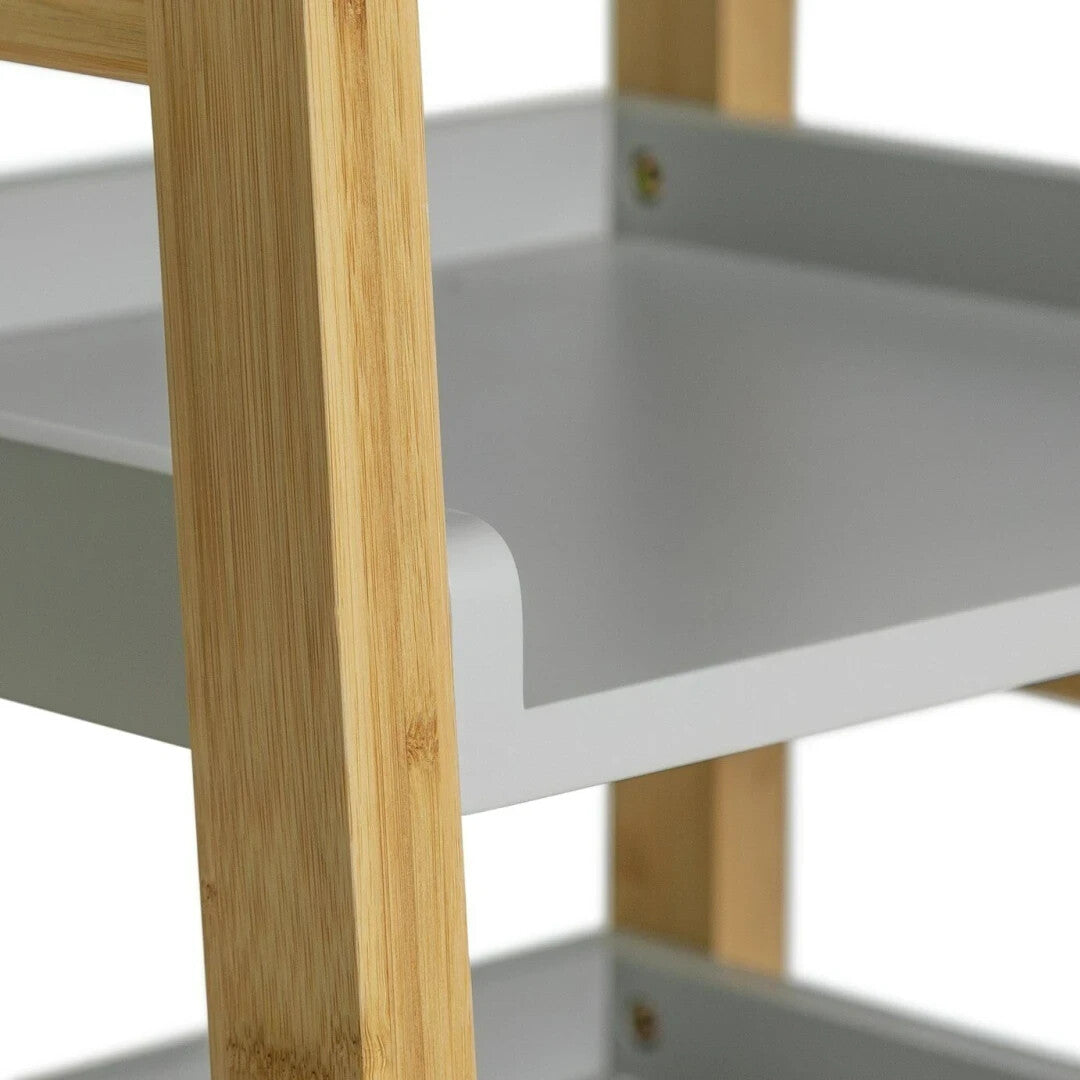 Habitat Bamboo Mirrored Tallboy - Grey