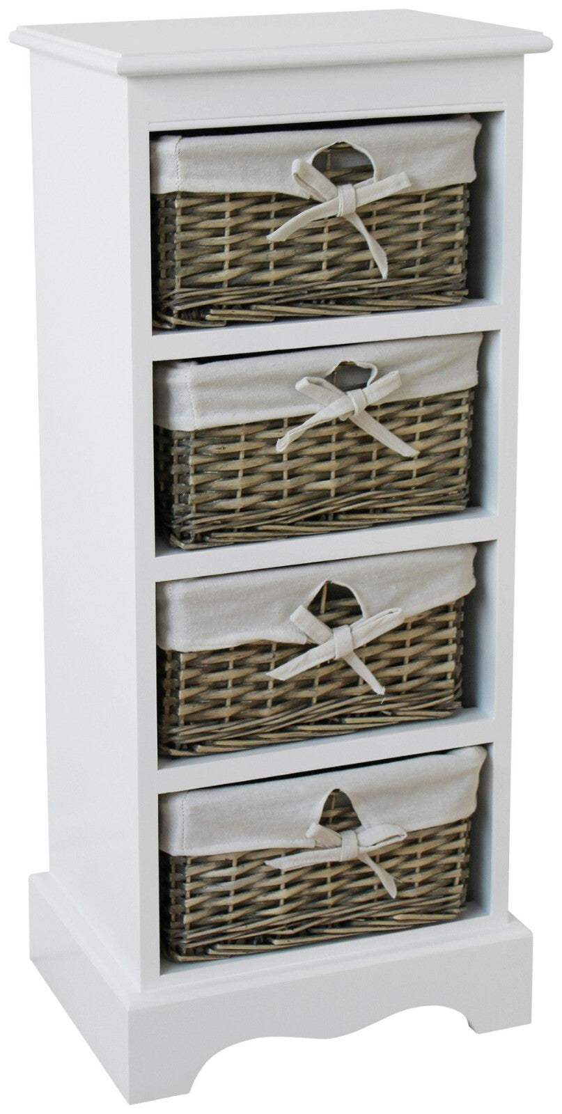 Home New Malvern 4 Drawer Storage Unit - White
