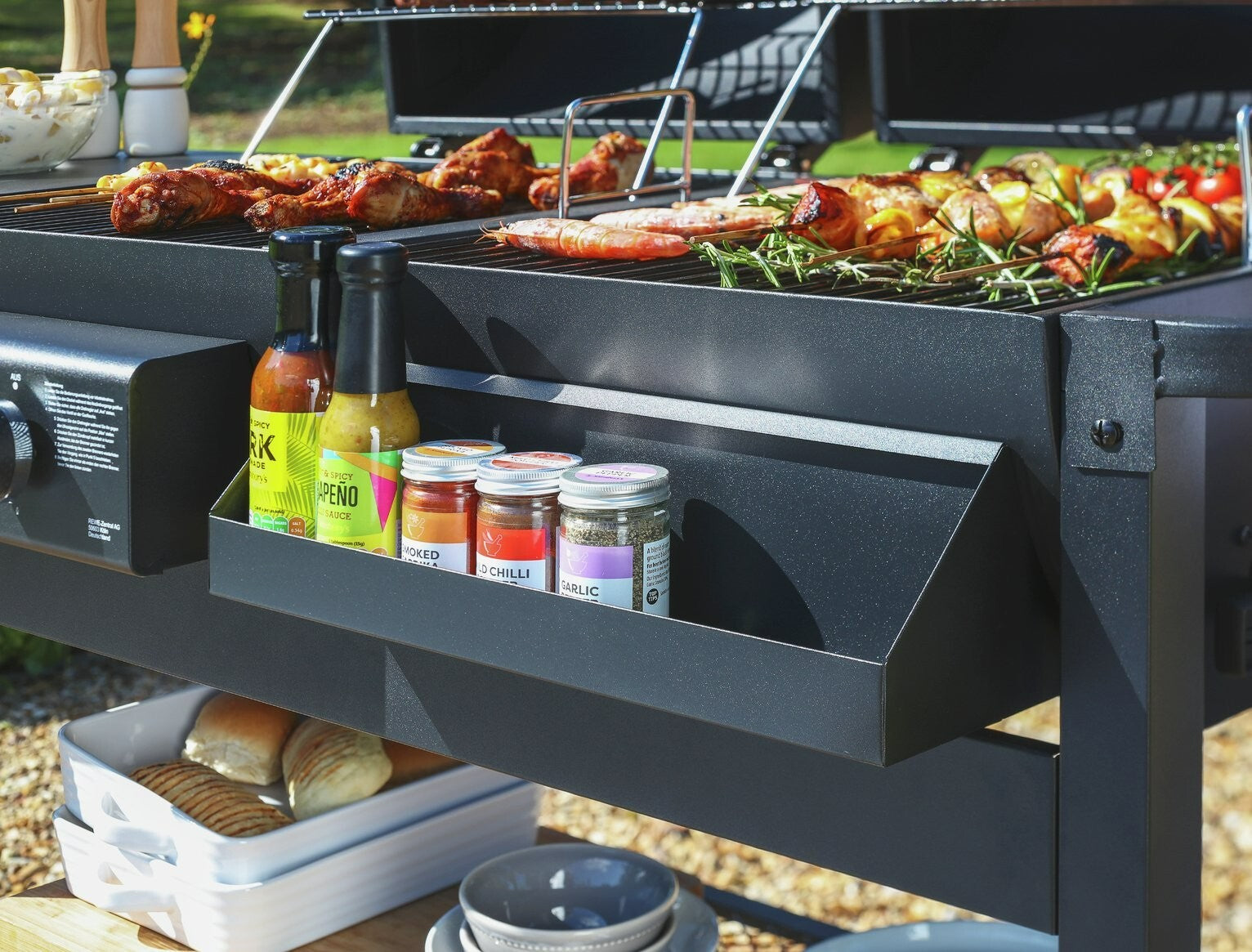 2 Burner Gas And Charcoal BBQ