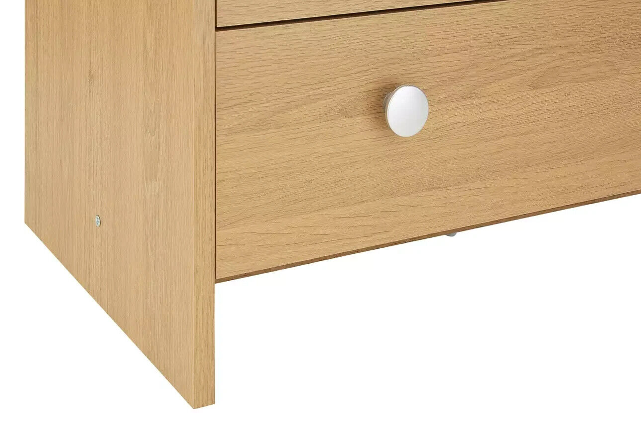 Seville 5 Drawer Chest of Drawers - Oak Effect