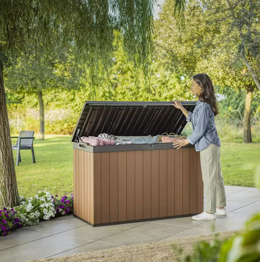 Keter Darwin 662L Outdoor Garden Storage Box - Brown