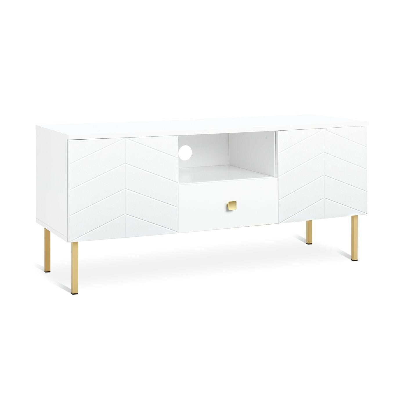 Home Kyler 2 Door 1 Drawer TV Unit - White