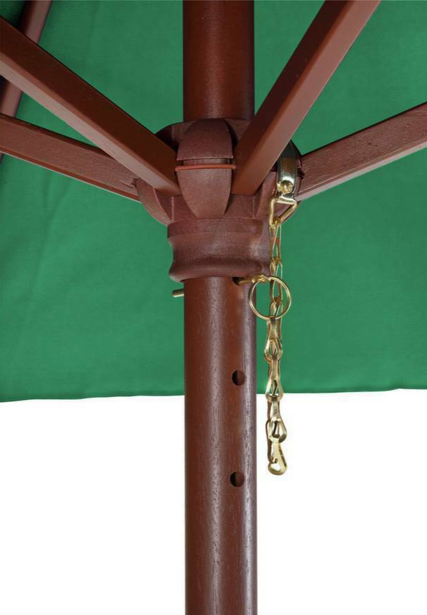 2m Water Repellent Garden Parasol - Green