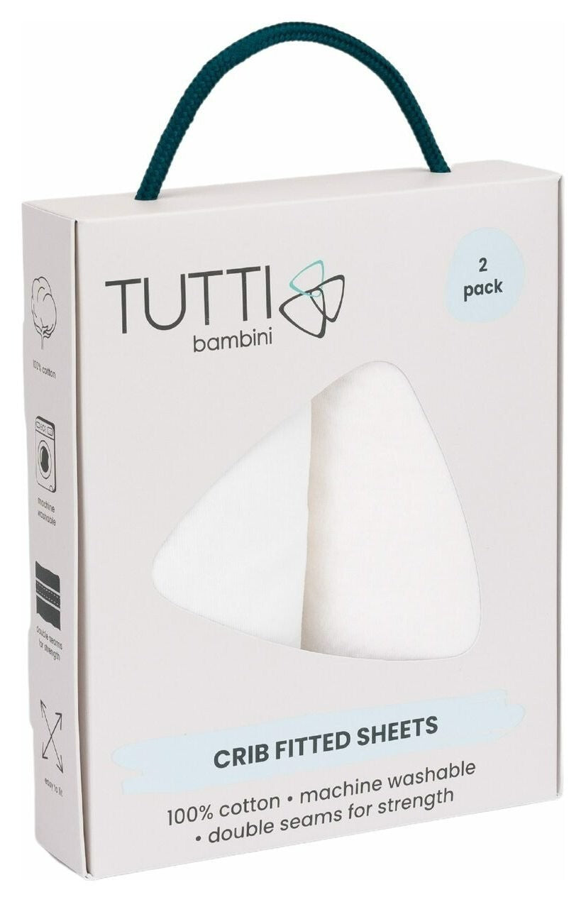 Tutti Bambini Cozee Bundle Walnut Bedside Crib-White
