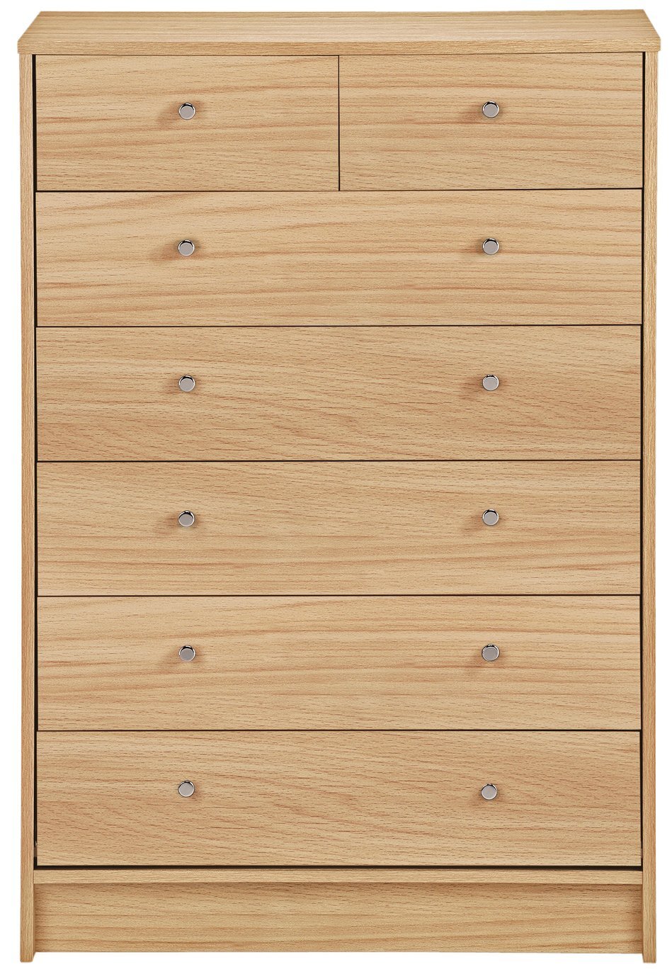Malibu 5+2 Drawer Chest of Drawers - Beech Effect