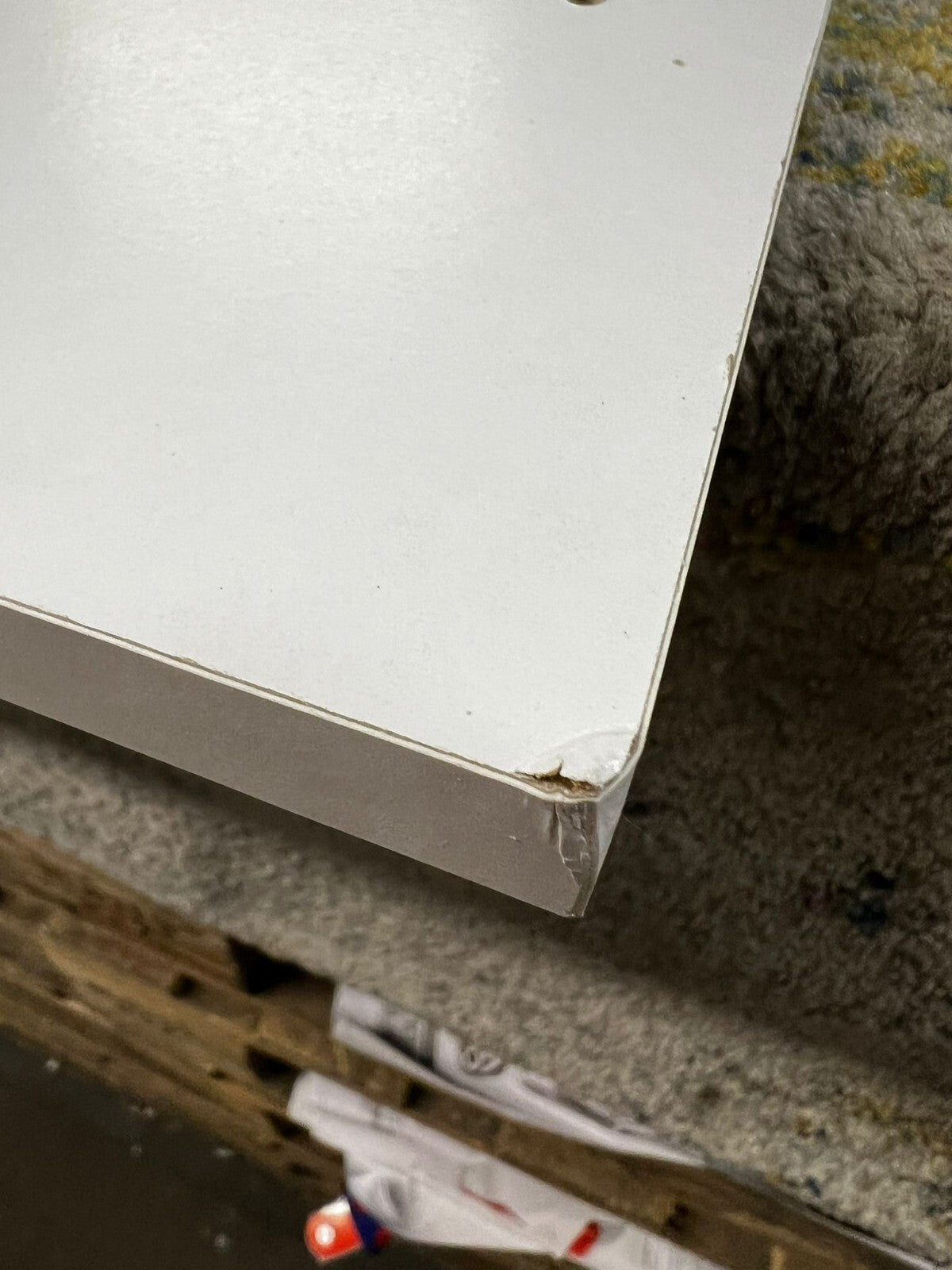 Home Malibu Corner Office Desk White | Modern Workstation Furniture ( B Grade )