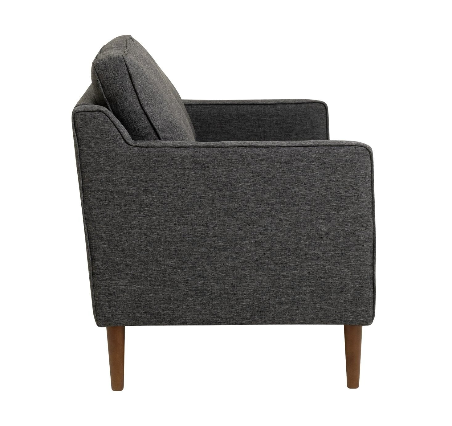 Home Knox Fabric 2 Seater Sofa Charcoal | Compact Living Room Couch Armchair
