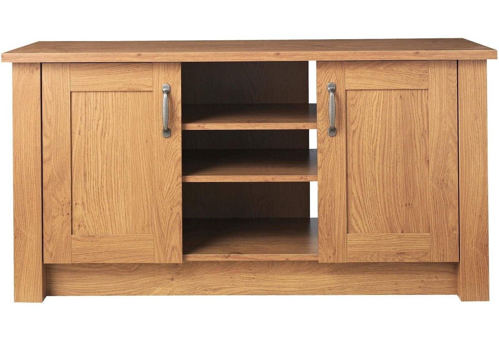 Home Ohio 2 Door Low Sideboard & TV Unit - Oak Effect | Living Room Storage Unit