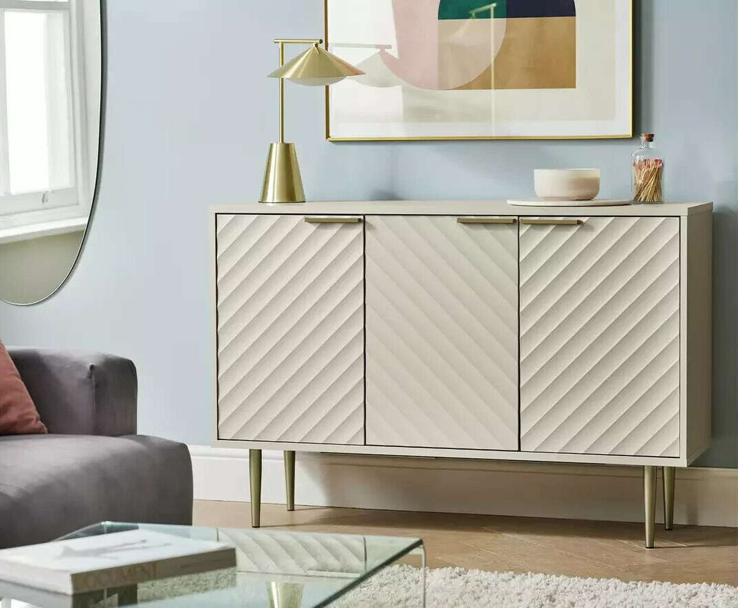 Habitat Oti 3 Door Sideboard - Champagne