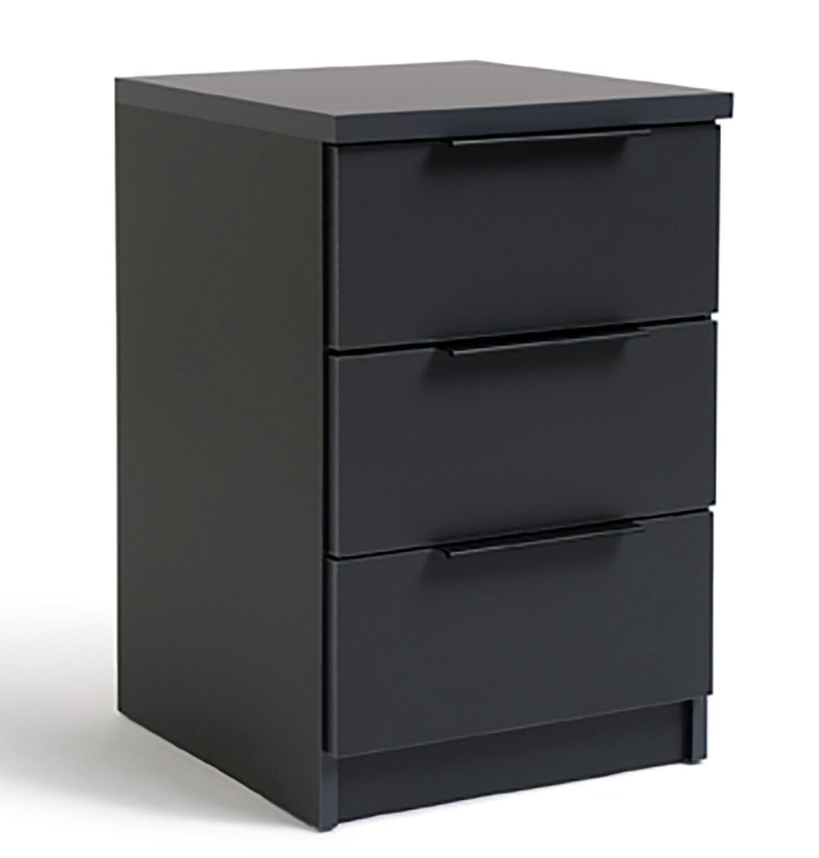 Hallingford 3 Drawer Bedside Table - Anthracite