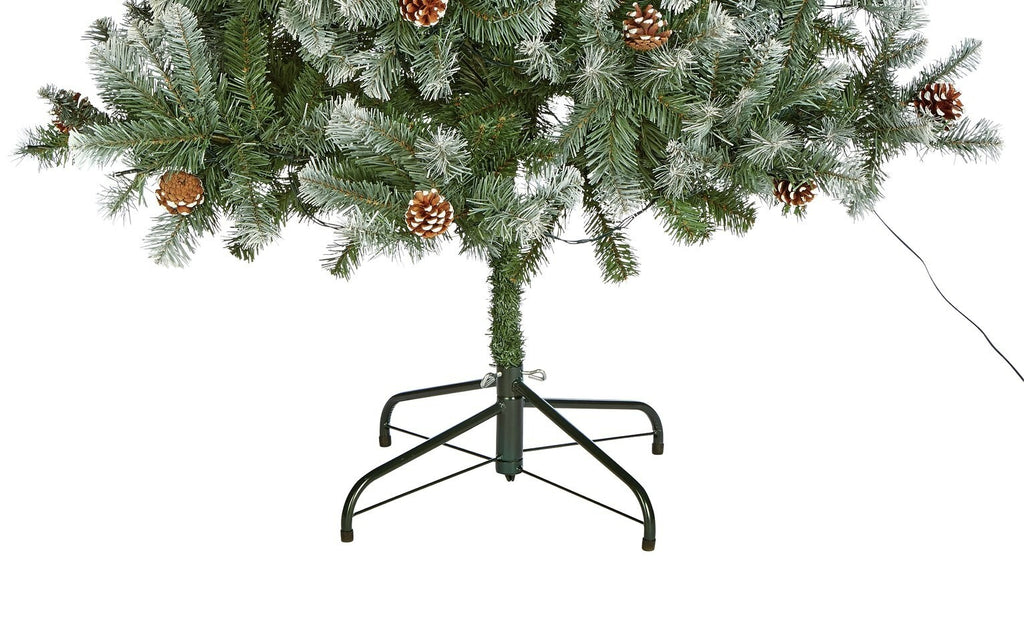 7ft Pre lit Blue Oscar With Pine Cone Christmas Tree