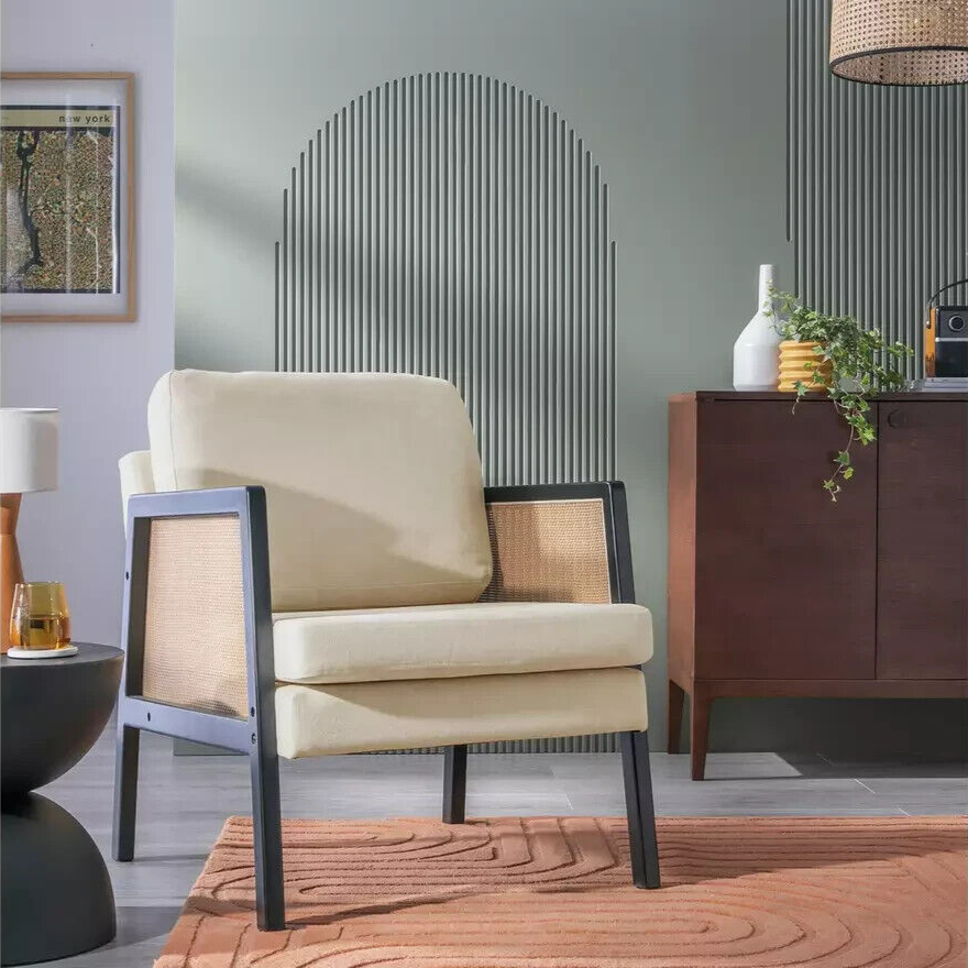 Habitat Rattan Armchair - Cream