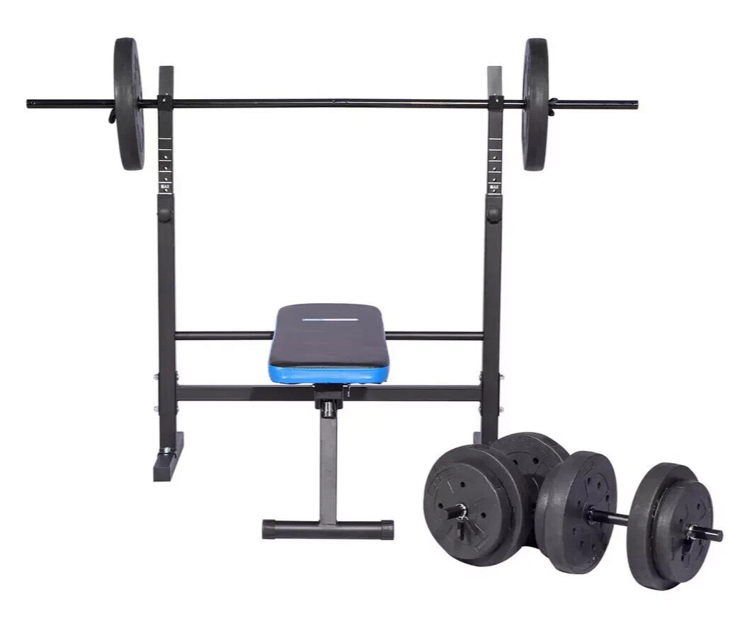 Pro Fitness Foldable Weight Bench with 50kg Weight Package