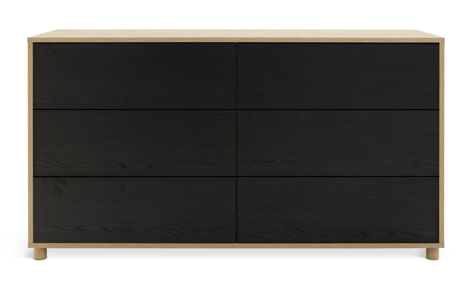 Habitat Koda 3+3 Drawer Chest - Black
