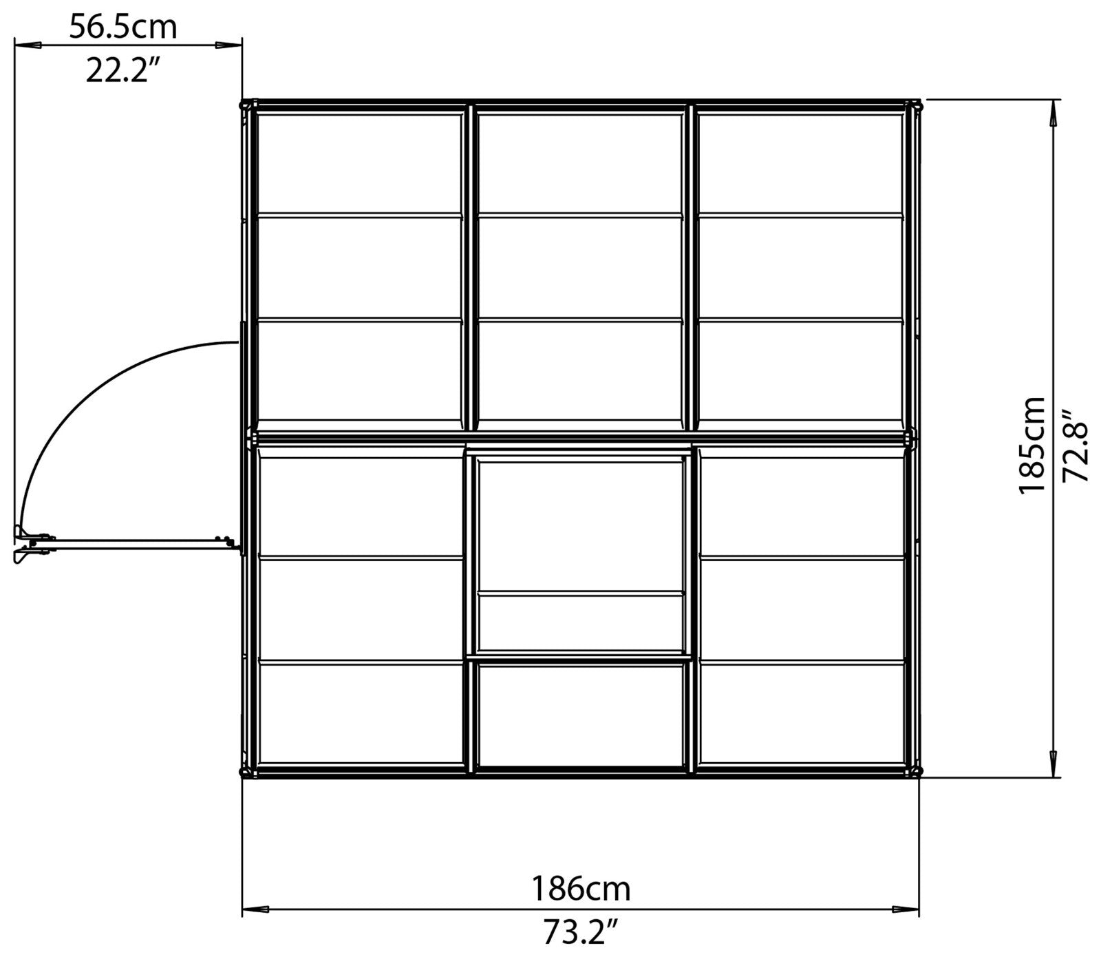 Palram - Canopia Harmony Silver Greenhouse - 6 x 6ft ( B Grade 34367 - 34375 )
