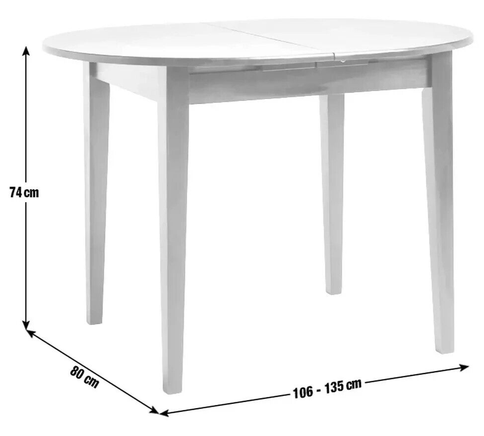 Banbury Extending Solid Wood Dining Table - Black