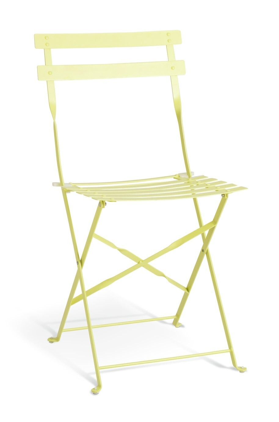 Eve 2 Seater Folding Metal Garden Bistro Set- Yellow