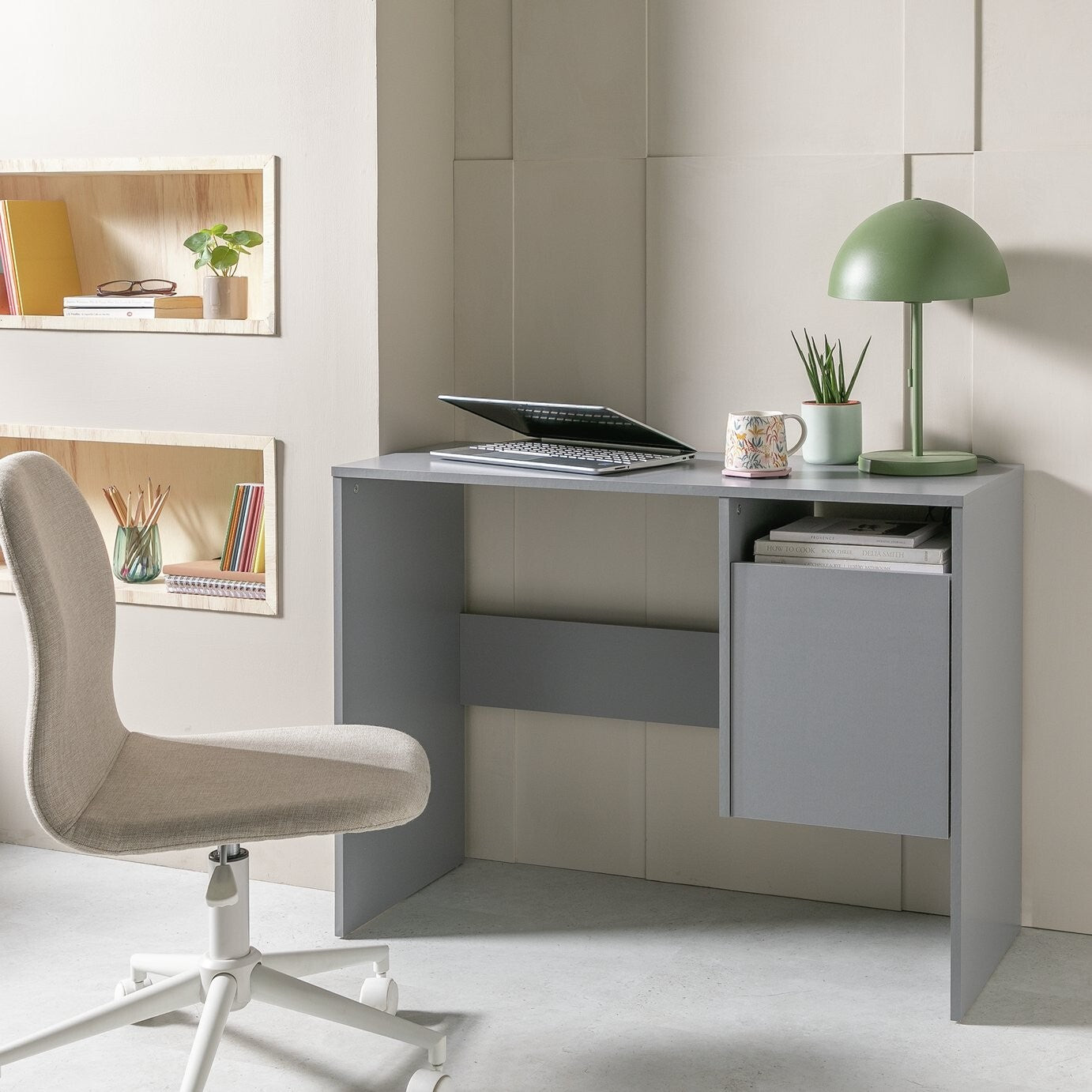 Lawson Office Desk - Grey ( B Grade 19398)