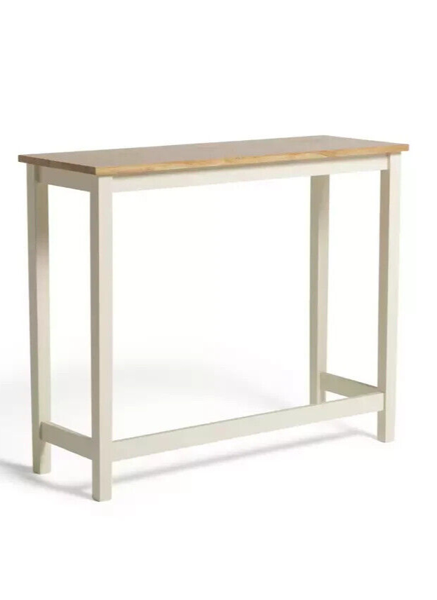Home Chicago Oak Grey Bar Table & 2 Grey Chairs | Kitchen Breakfast Dining Set
