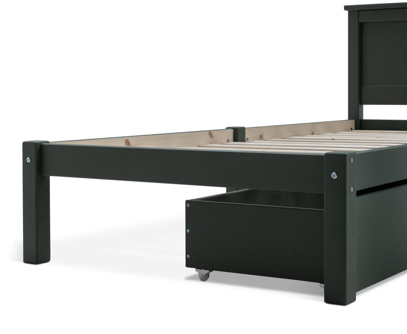 Habitat Brooklyn Single Bed Frame and Drawer - Green | Modern Bedroom Kids Room