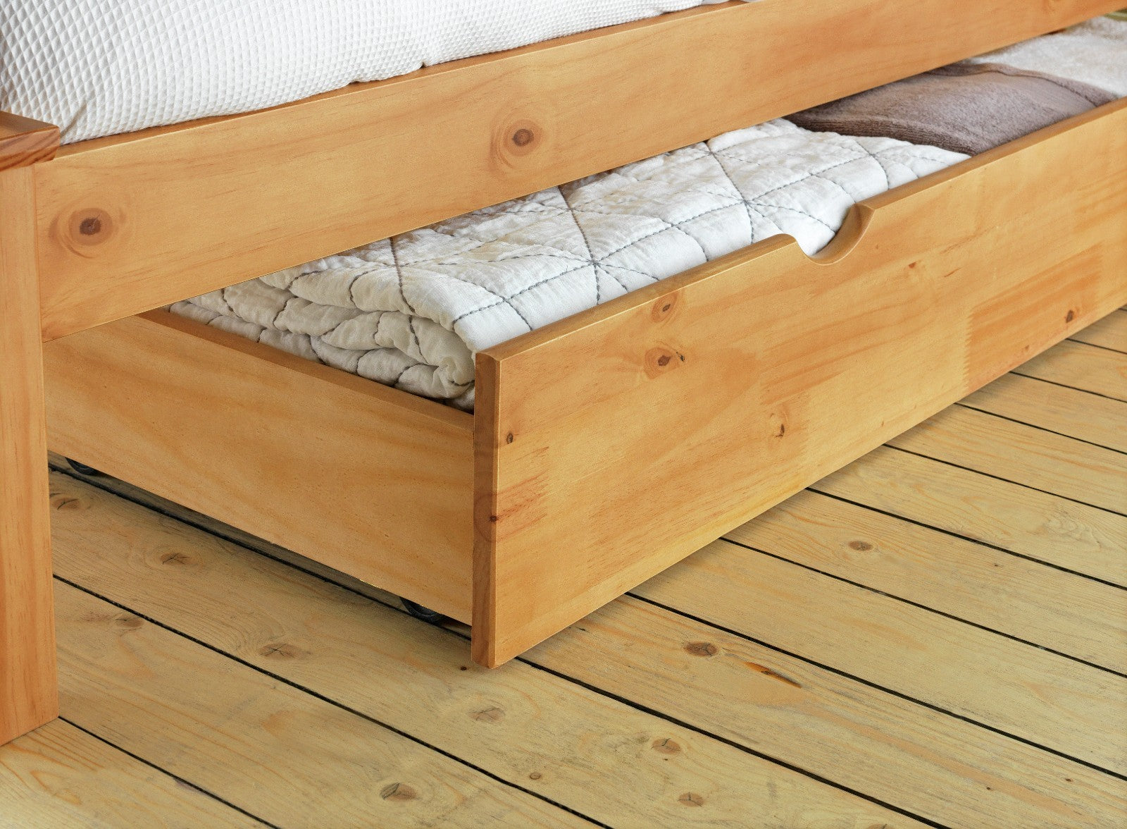 Aspley Single Wooden Drawer - Oak Stain | Oak stained drawer box