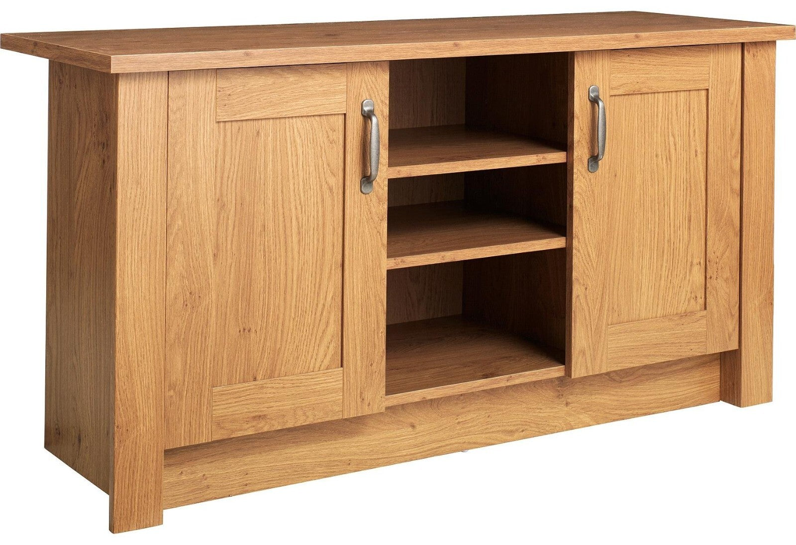 Ohio 2 Door Low Sideboard & TV Unit - Oak Effect ( B Grade 33296 - 33297 )