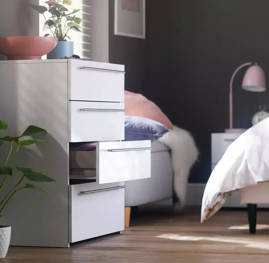 Habitat Atlas 4 Drawer Chest - White Gloss