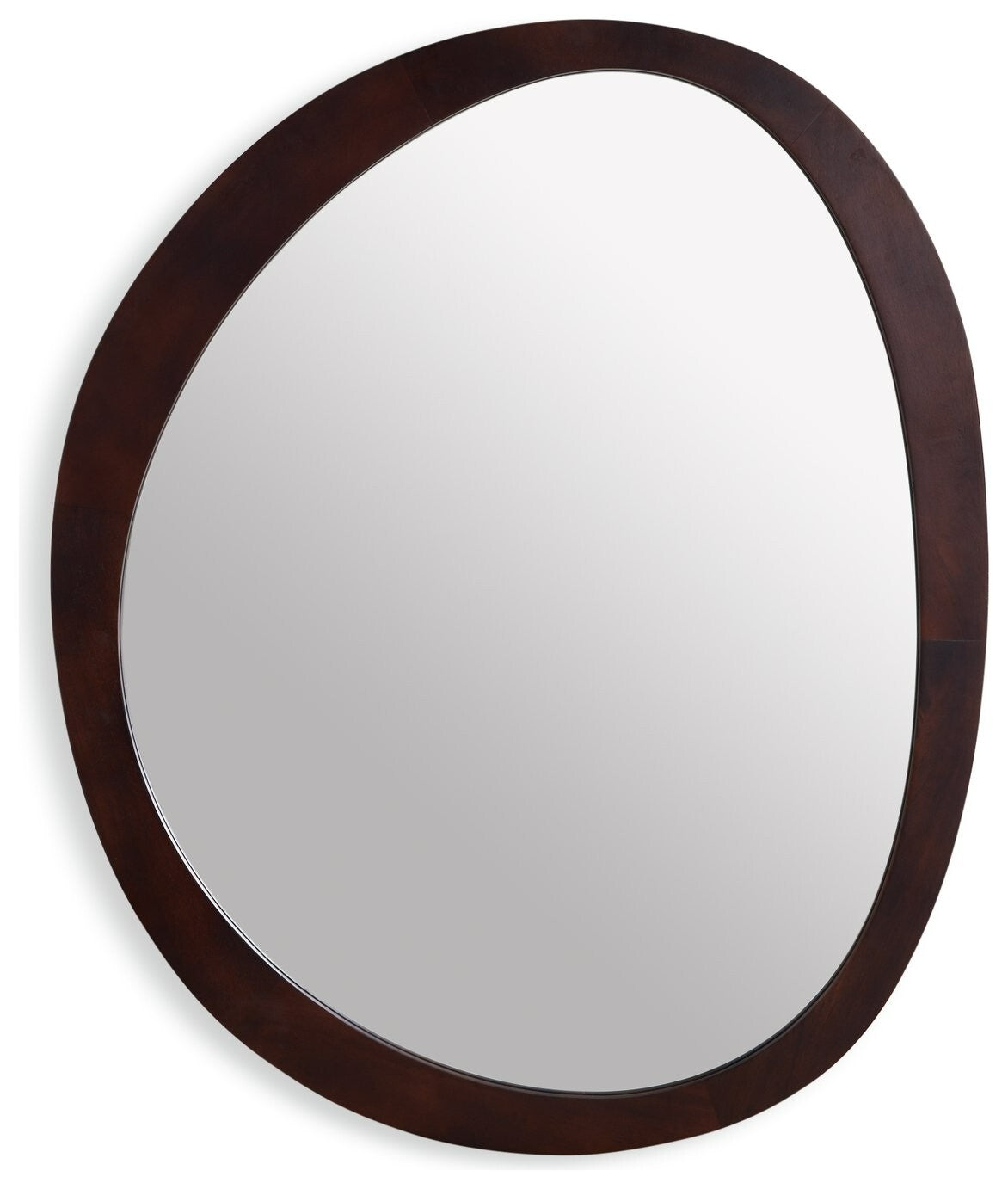 Mango Wood Irregular Wall Mirror - 120x100cm