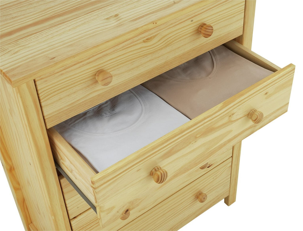 Scandinavia 5 Drawer Chest - Pine
