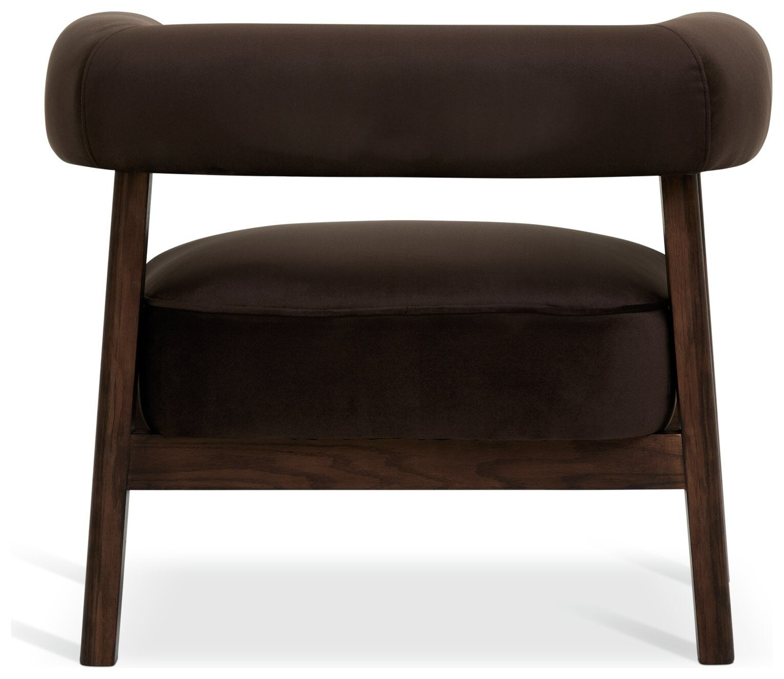 Elio Velvet Chair - Brown