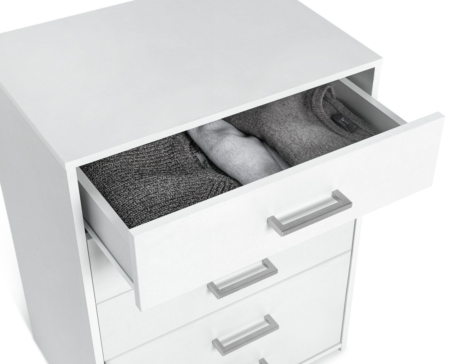 Home Oslo 5 Drawer Chest - White | Stylish Storage Furniture Bedroom Living Room